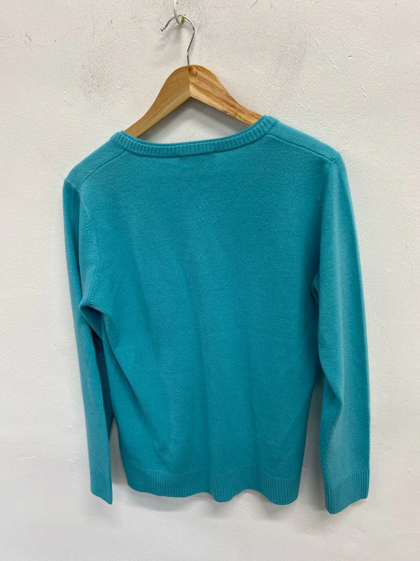 Fabulous Italian Adagio double V neck tight knit jumper Uk12/14 KD001