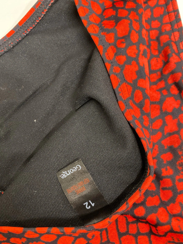 Fabulous red leopard George padded bikini 34D / 12 LP003