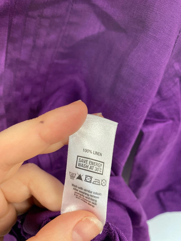 Wallis Fabulous Purple Statement Buttons Tunic UK 12 MM005