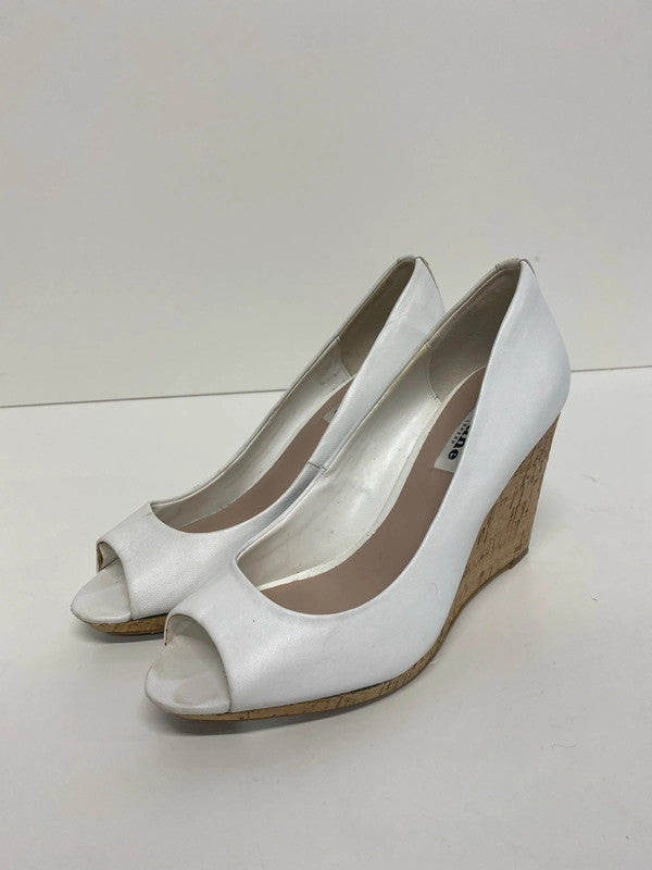 Fabulous Dune High wedge peep toe occasion shoes UK6 KM004