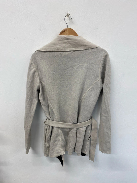 Jigsaw Fabulous Navy & Beige Belted Cardigan Size L PM003