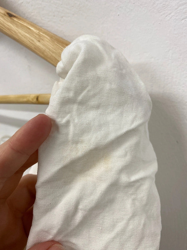 Zara Stylish Cream Puff Sleeve Mini Dress Size L KS002