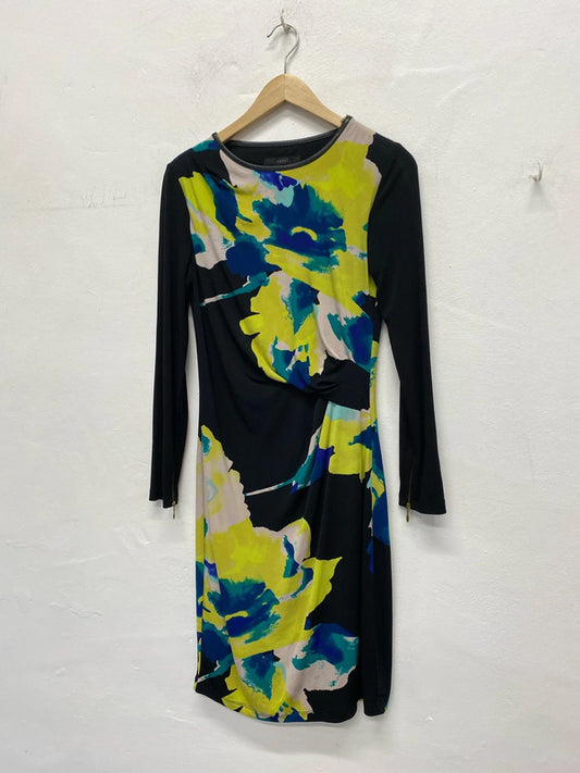 Fabulous Coast watercolour ruched occasion Dress Uk10 AG006