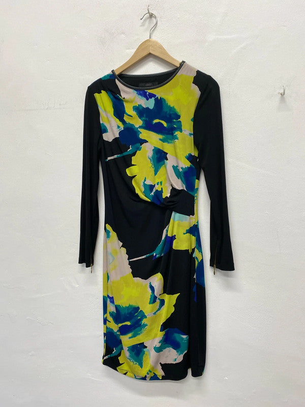 Fabulous Coast watercolour ruched occasion Dress Uk10 AG006