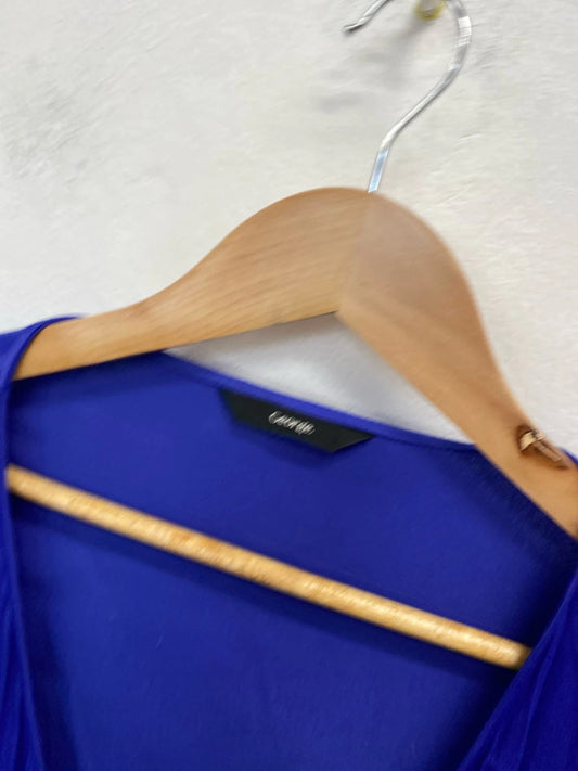 Lovely George cobalt blue wrap dress midi dress UK 20 NC001