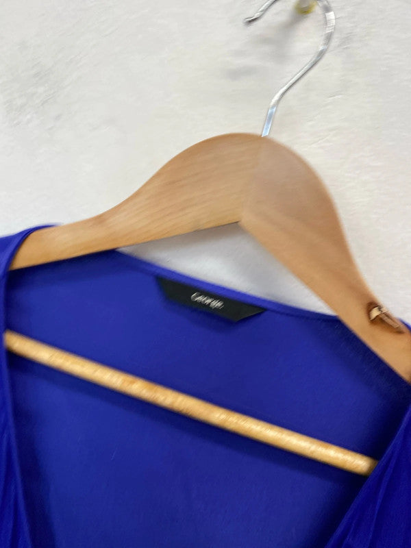 Lovely George cobalt blue wrap dress midi dress UK 20 NC001