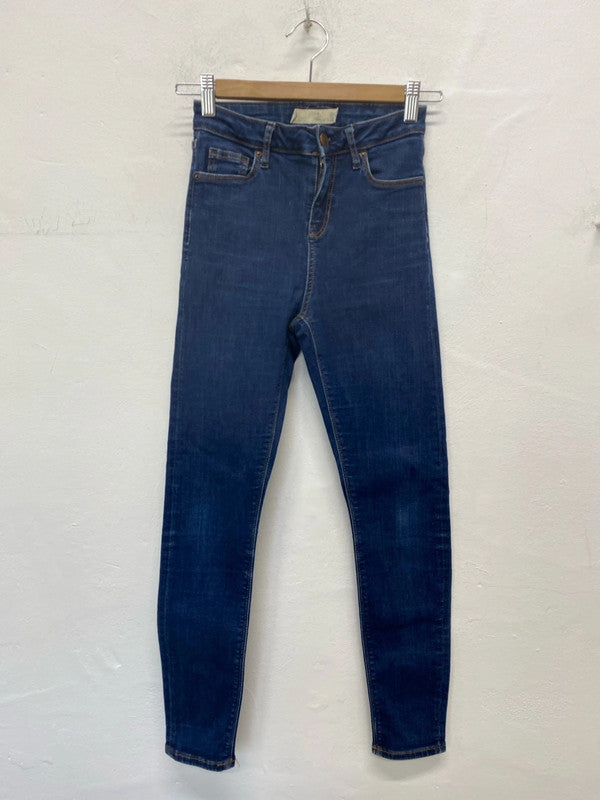 Topshop Chic Navy Skinny Jeans UK 4 25W 30L AE001