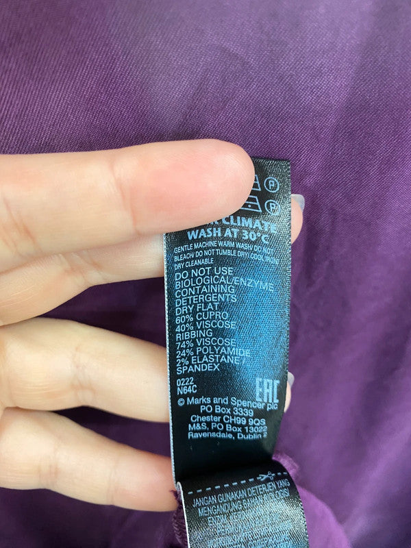 Autograph Stylish Purple Midi Dress UK 16 MD002