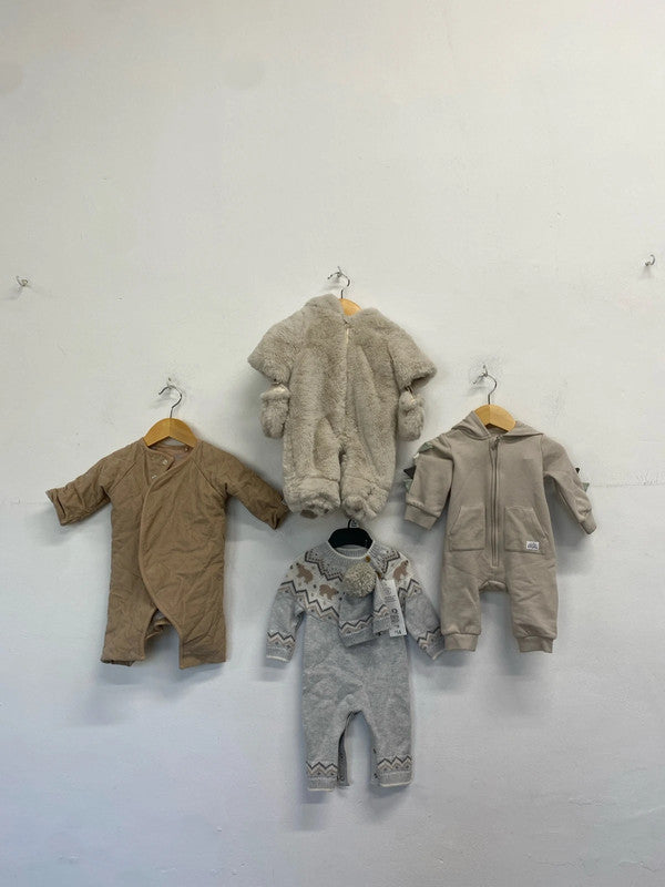 Lovely bundle of newborn to 3m all in one beige outfits EW005 #1