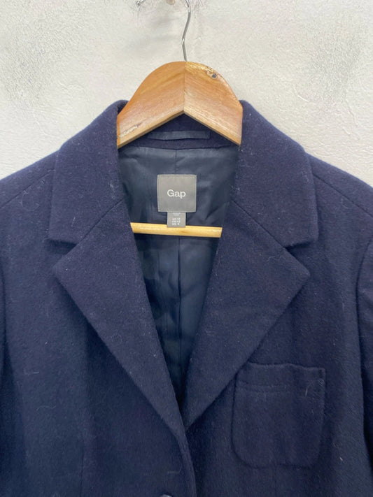 Lovely gap navy wool blend blazer UK 12 AO001