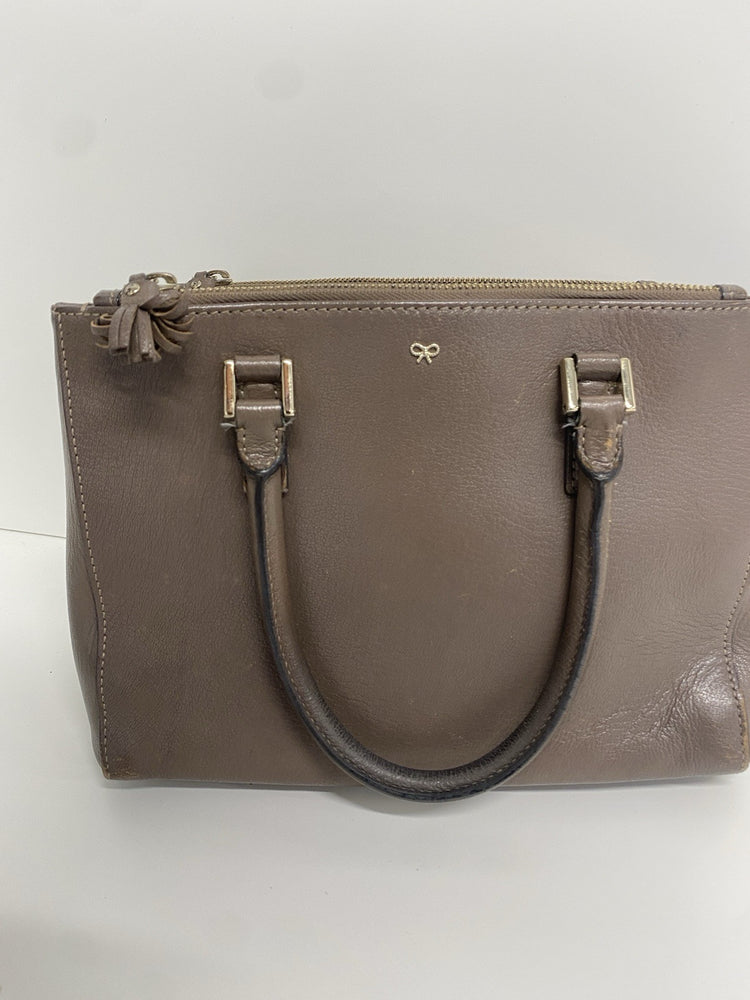 Lovely Anya Hindmarch Beirut Brown Handbag With 2x Straps JP001
