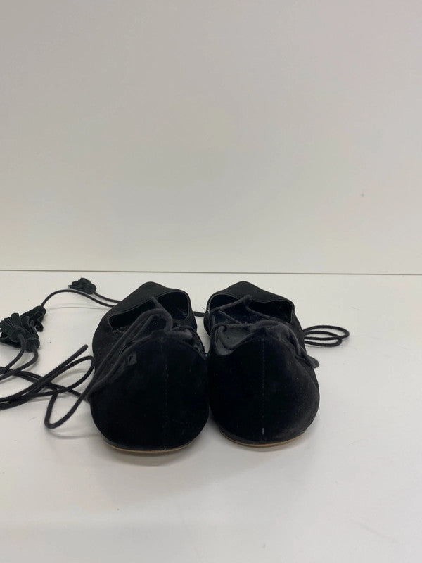 New Look Chic Black Faux Suede Ballet Flats UK 6 NC001