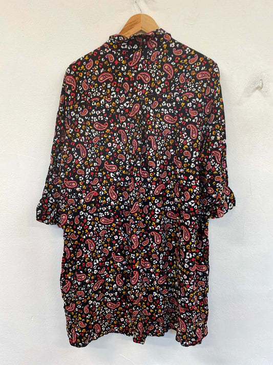 Papaya Fabulous Black Paisley Ditsy Animal Print Tunic UK 24 IM001