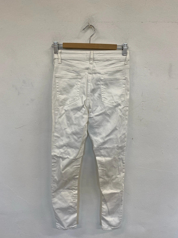 Primark Fabulous White High Waist Skinny Jeans UK 10 LK009