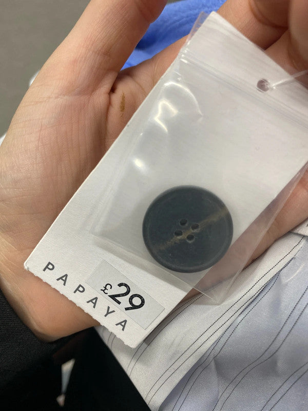 Lovely papaya blue linen blend blazer jacket new UK 12 AO001