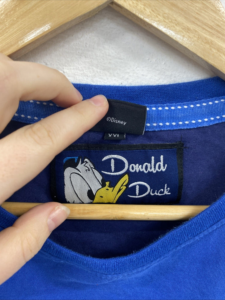 Vintage Disney Donald Duck Blue Comedy Hour Sweatshirt Size XXL RG021