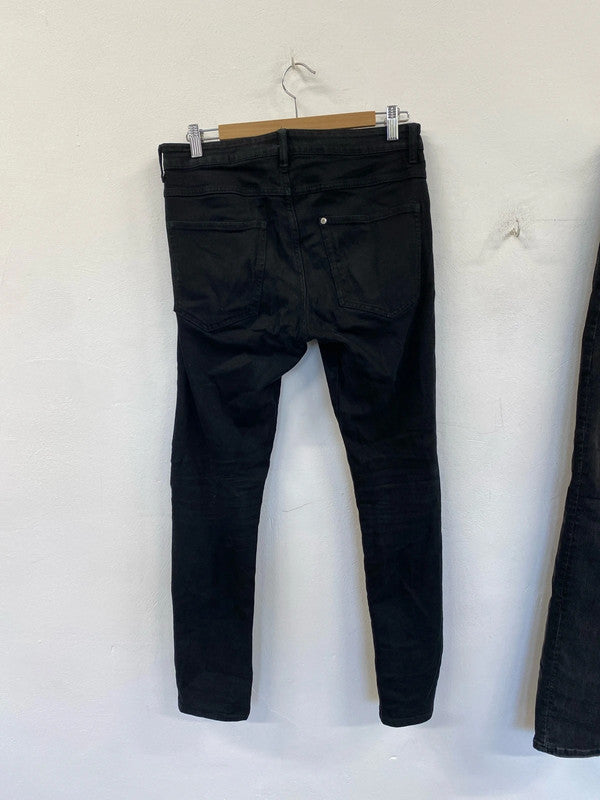 Trio of black and charcoal H&M men’s jean 32 #3 JR001