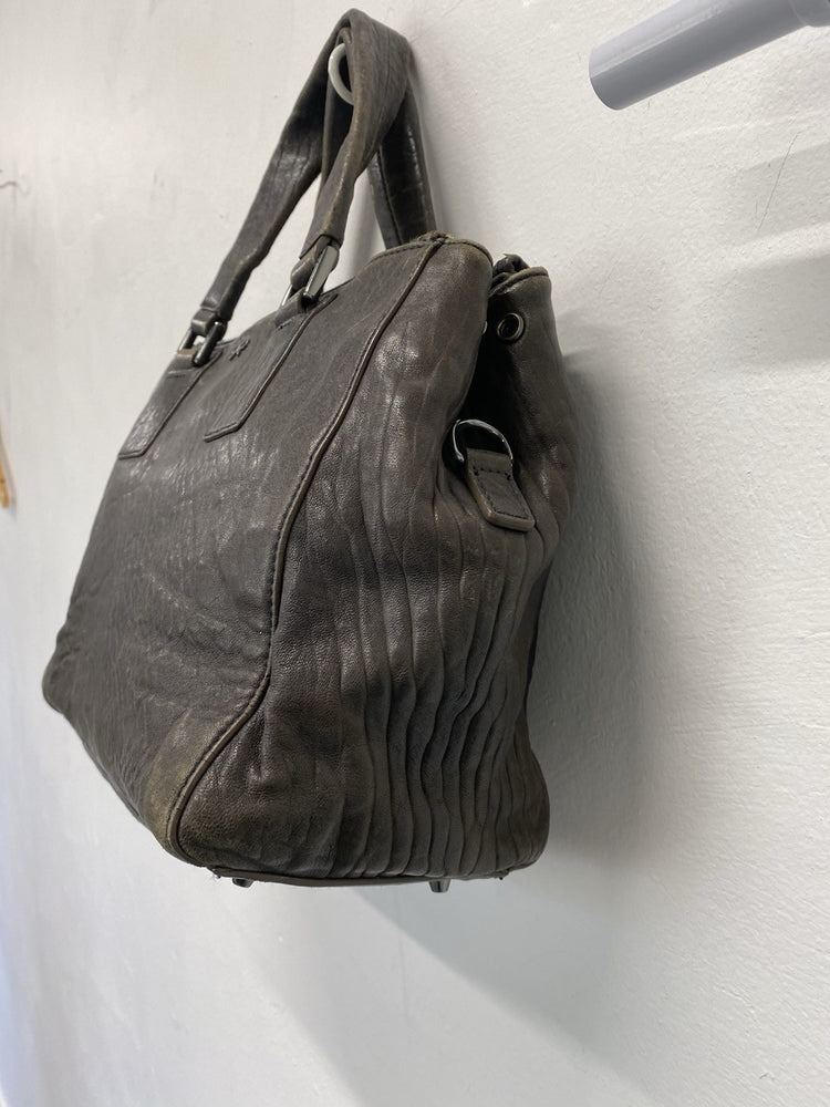 Anya Hindmarch Chocolate Brown Vintage Ebury handbag leather tassle JP001