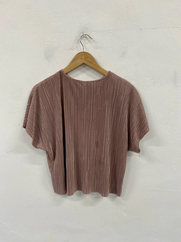 Stylish ASOS lilac accordion top Uk 8 HA001