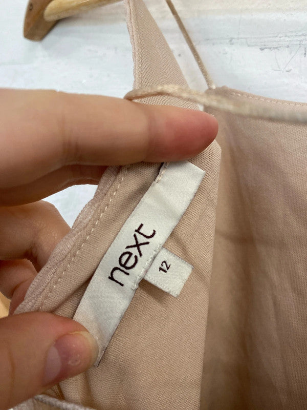 Next & River Island Chic Neutral Blouses Duo UK 12 #2 GW001