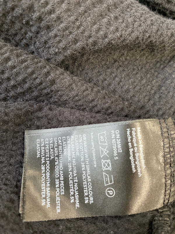 Fabulous black seersucker loose fit mini dress UkL KM003