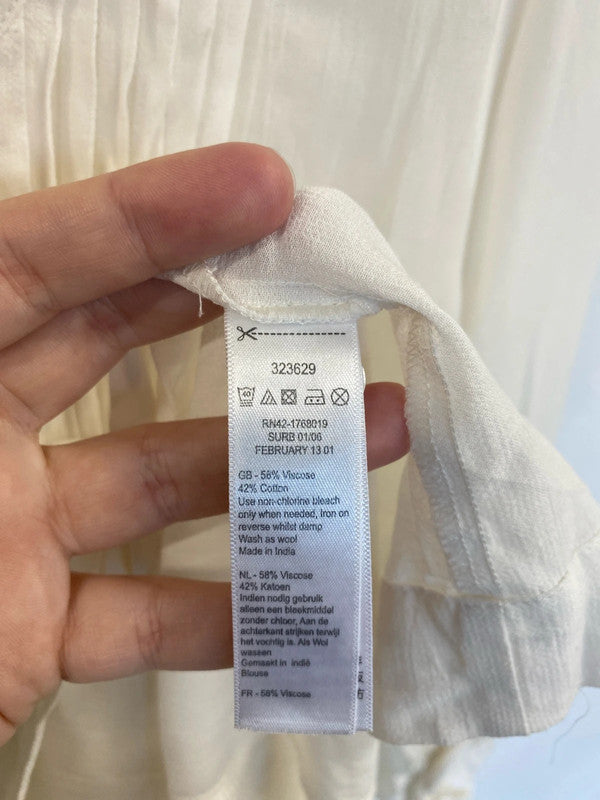 Monsoon Gorgeous Cream Tunic Top UK 12 LW005