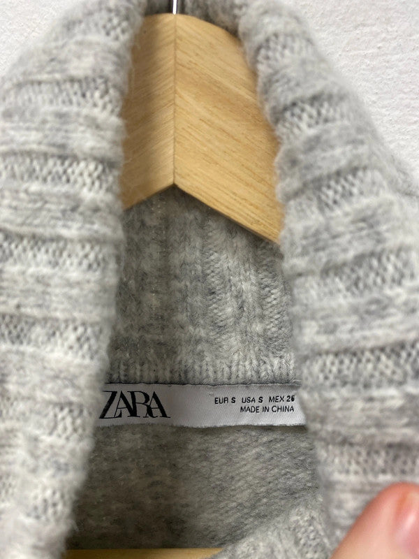 Zara Fabulous Grey Oversize Turtleneck Jumper Dress Size S KS002