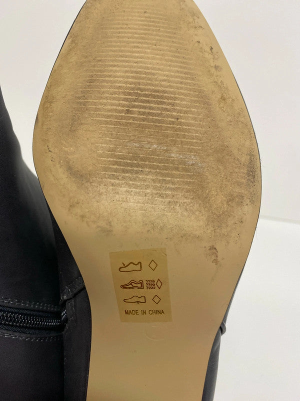 Fab TU charcoal grey ankle boots with metallic heel Uk7 JW002