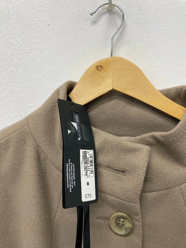 Fabulous M&S Autograph Sable coat cape Uk8 classic LD003