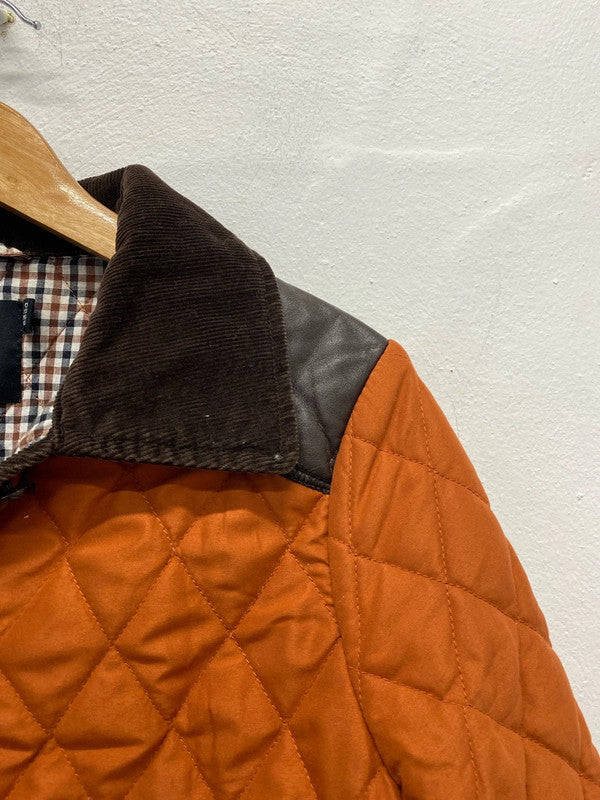Classic Asos Burnt Orange quilted jacket Uk10 NS003