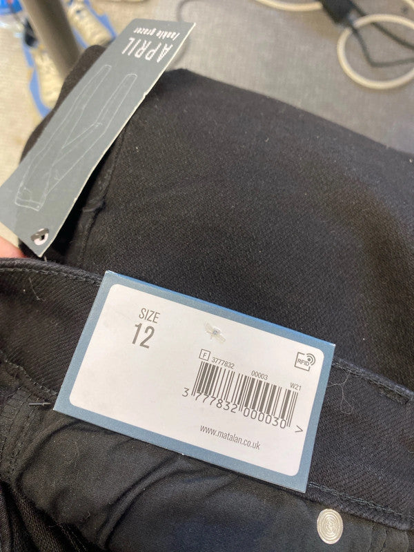 Lovely papaya black ankle grazer jeans UK 12 AO001