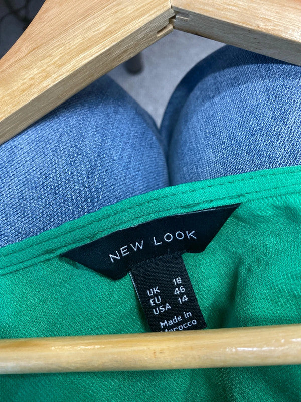 Fabulous Emerald Green midi dress classic Uk18 LG006