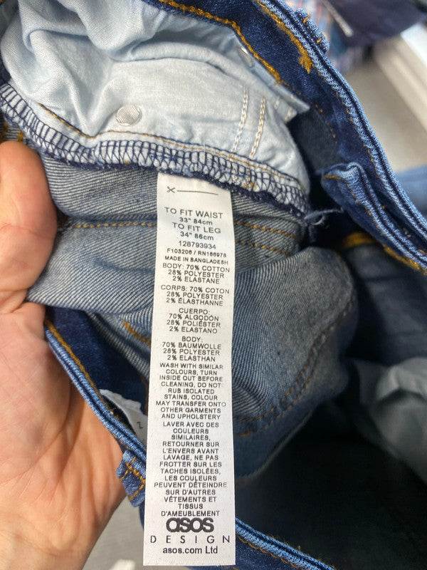 Classic indigo skinny jeans ASOS design 33L JB001