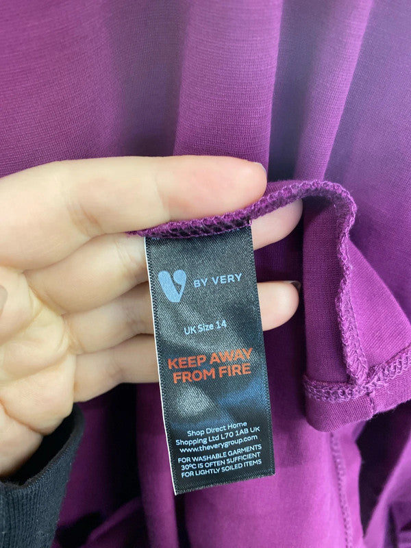 Very Fabulous Purple Turtleneck Mini Dress UK 14 GW001