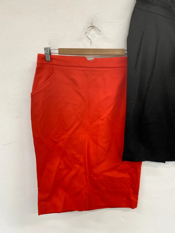 Zara Stylish Pencil Skirts Duo Size L #15 NN001