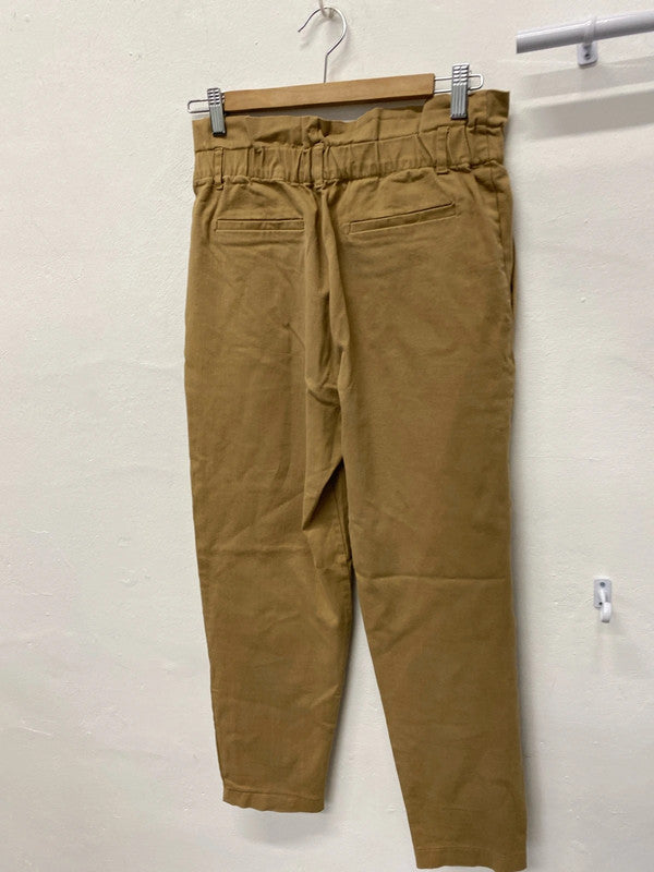 Fabulous Zara high waist Paperbag cropped chinos UkM JB001