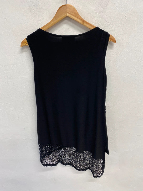 Lovely Joseph ribkoff black sequin trim tunic UK 10 KM004