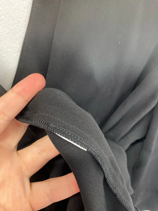 River Island Stylish Black Keyhole Back Loose Fit Blouse UK 8 KM004