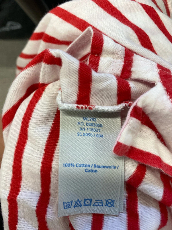 Lovely joules red white stripe long sleeve top UK L KM005