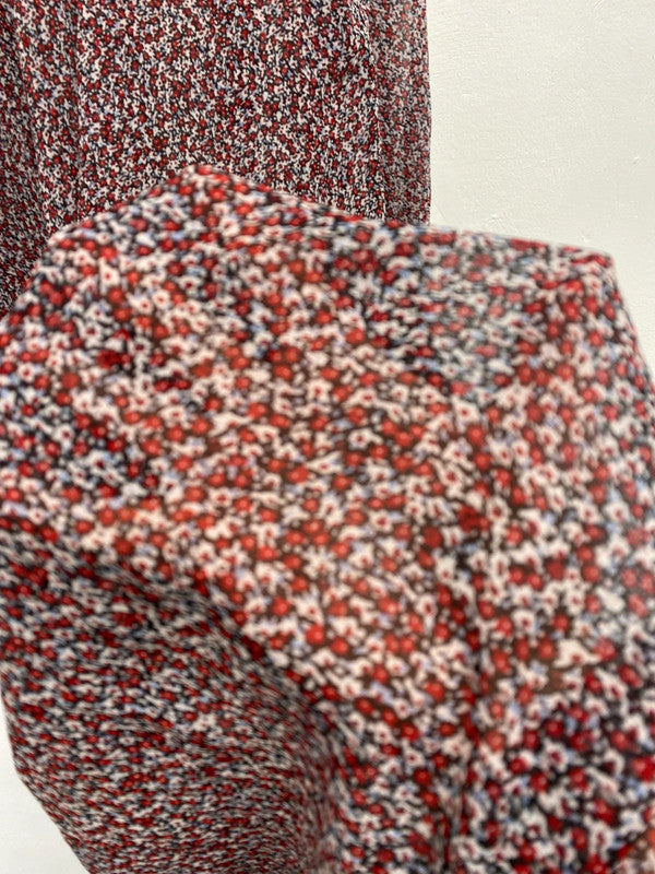 Fabulous Mango ditsy sheer oversmock boho dress Uk L EC003