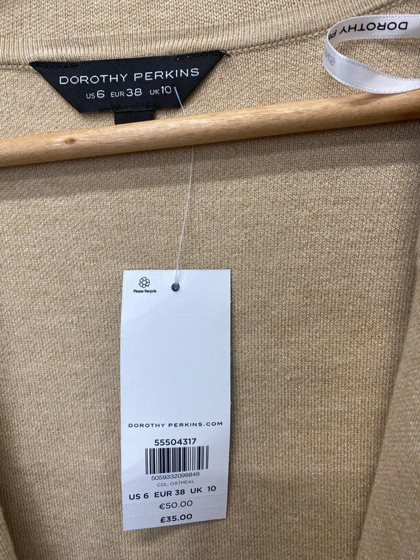 Super classic Coatigan New from Dorothy Perkins oatmeal Uk10 AO001