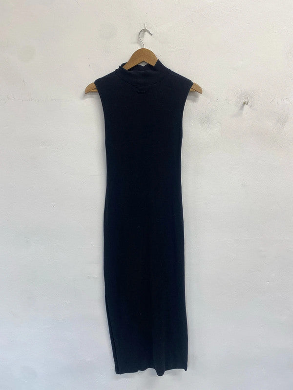 Stunning allsaints Kiki sleeveless black dress midi UK 14 SS003