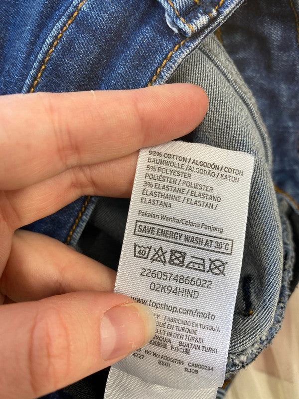 Topshop Chic Navy Skinny Jeans UK 4 25W 30L AE001