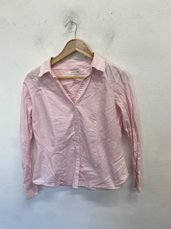 Gorgeous Austin reed pink lightweight shirt UK 14 KM005