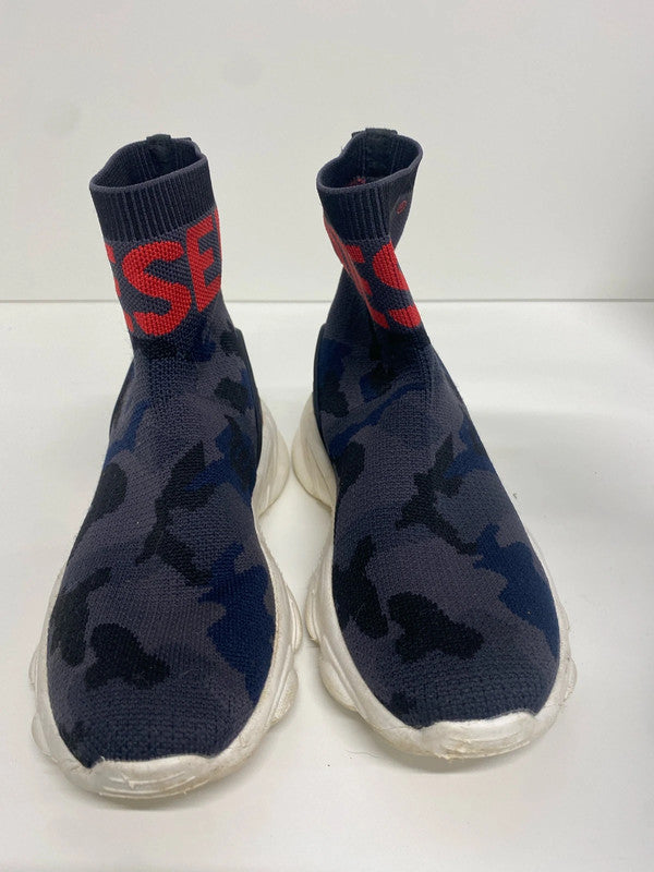 Fabulous Diesel Boys Sock trainer Boot grey & Red Uk1 Eur33 JP001