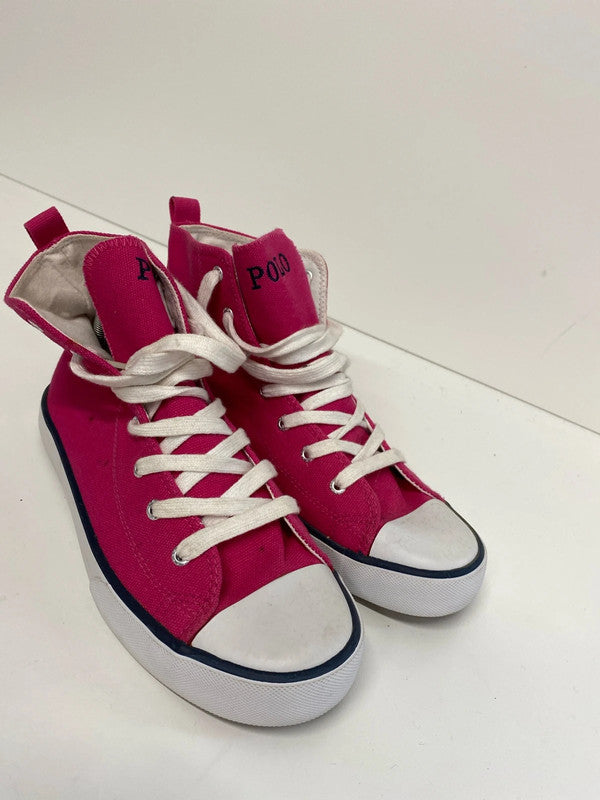 Fabulous Rare hot pink high tops by Polo Ralph Lauren Uk4 MM005