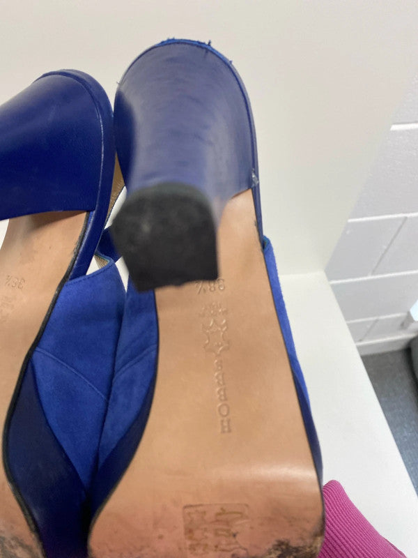 Fabulous Cobalt blue peep toe heels from Hobbs Uk38.5 occasion events JS004