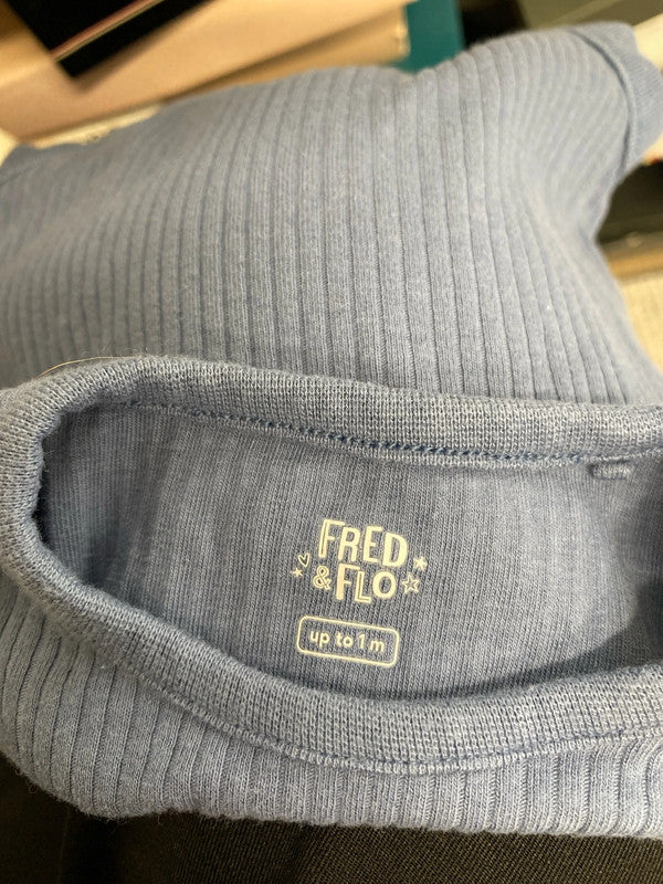 Lovely bundle of baby newborn blue clothing stripes Fred &flo next EW005 #7