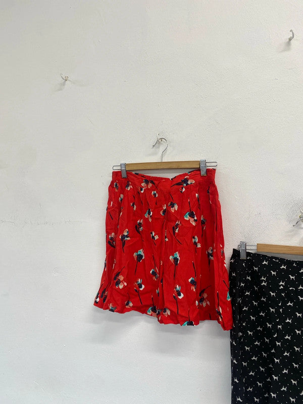 Lovely trio of shorts colourful louche mango Topshop UK 12 NN001