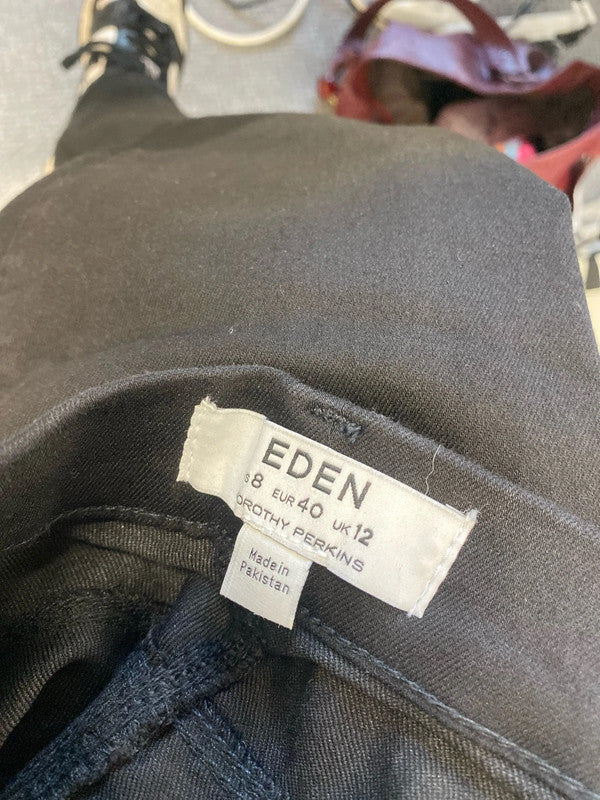 Lovely eden Dorothy black ankle grazers UK 8 AO001